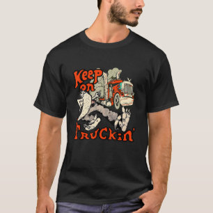 Classic 1970s Keep On Truckin' Cars Truck Drivers T-Shirt