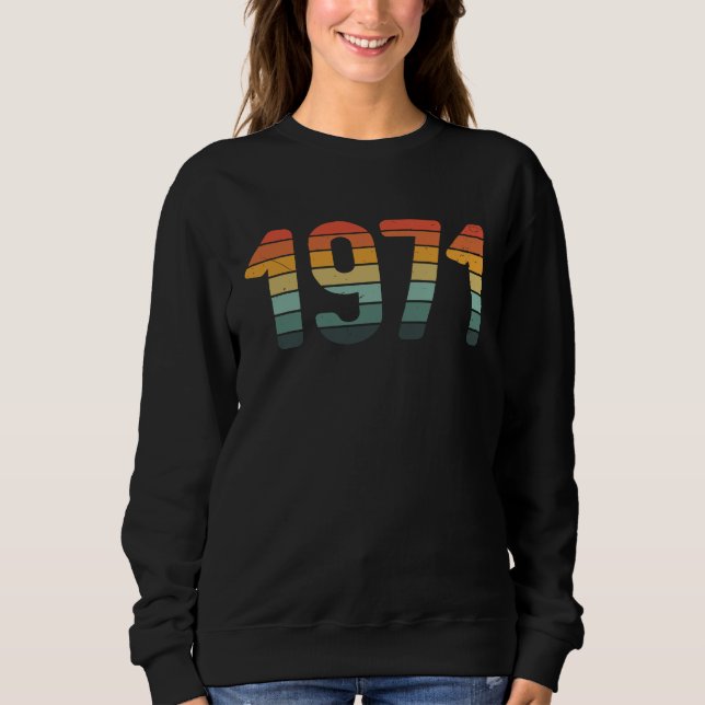 Classic 1971  BDay Vintage Sunset Sweatshirt (Front)