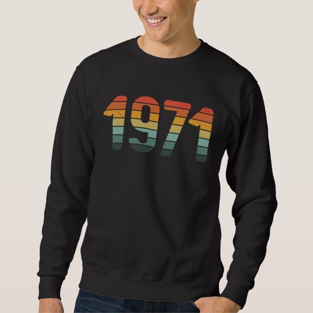 Classic 1971  BDay Vintage Sunset Sweatshirt (Front)