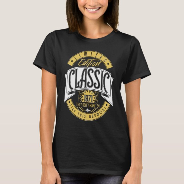 Classic 1971 Birthday Car Auto 50 Years Old 50th B T-Shirt (Front)