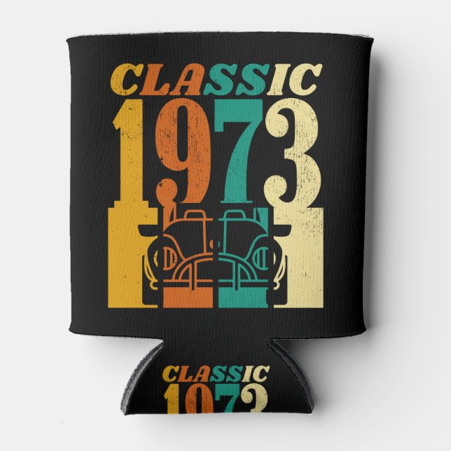 Classic 1973 52nd Birthday Can Cooler (Front)