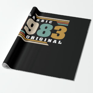 Classic 1983 Original 39th Birthday 39 Year Old Wrapping Paper