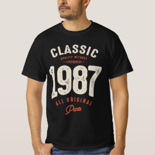 Classic 1987 - 35th Birthday Retro Vintage T-Shirt