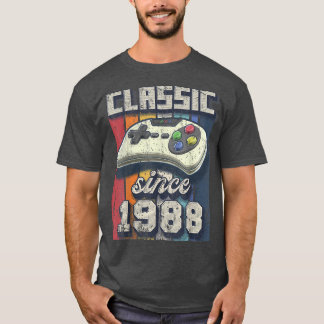 Classic 1988 34th Birthday Retro Video Game Contro T-Shirt