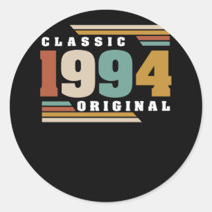 Classic 1994 Original 28th Birthday 28 Year Old Round Sticker