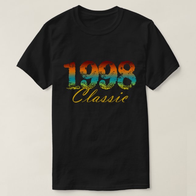 Classic 1998 Tee Born in 1998 Birthday Gifts (Design Front)