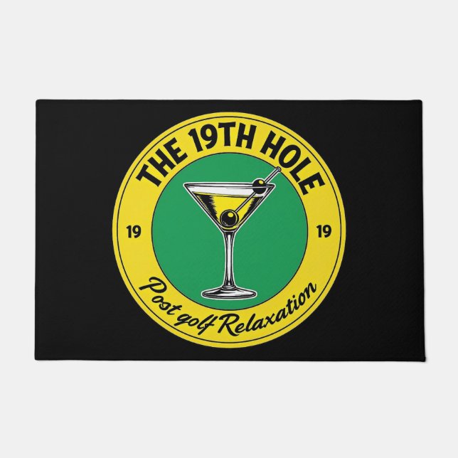 Classic 19th Hole Golf  Doormat (Front)