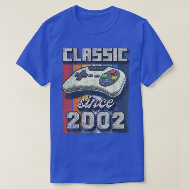 Classic 2002 20th Birthday Retro Video Game Contro T-Shirt (Design Front)