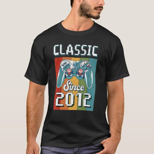 Classic 2012 10th Birthday Video Game Controller G T-Shirt (Front)