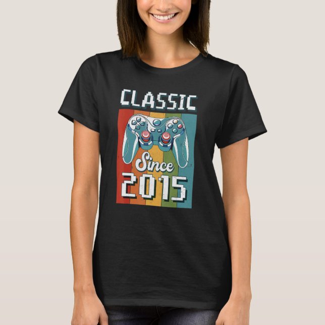 Classic 2015 7th Birthday Video Game Controller Ga T-Shirt (Front)