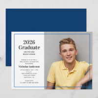 Classic 2023 Graduate Blue Photo Graduation 