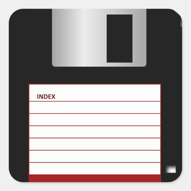 Classic 3.5" Floppy Disc Sticker (Red) (Front)