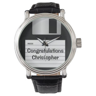 Classic 3.5" Floppy Disk Personalized Men's Watch