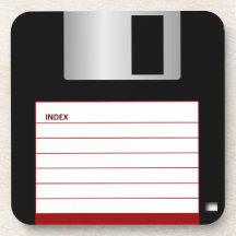 Classic 3.5" Red Floppy Disc Coasters