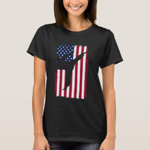 Classic 4th Of July Karate Patriotic American Flag T-Shirt