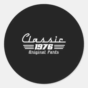 Classic 50 turning 50yr born in 1976 men 50th round sticker
