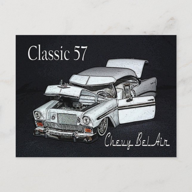 Classic 57 Chevy Bel Air Postcard (Front)