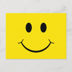 Classic 70's Yellow Happy Face Postcard