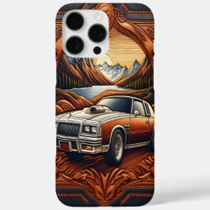 Classic 80s Car in Scenic Dream iPhone 16 Pro Max Case