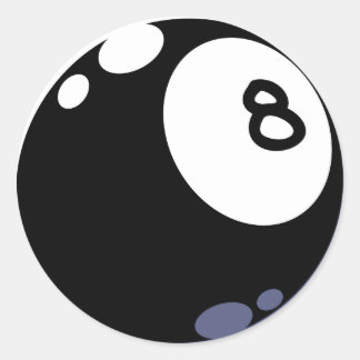 Classic 8 Ball Round Sticker