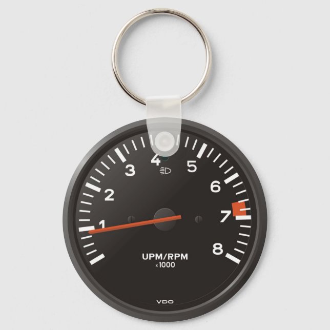 Classic 911 rev counter (old air-cooled car) key ring (Front)