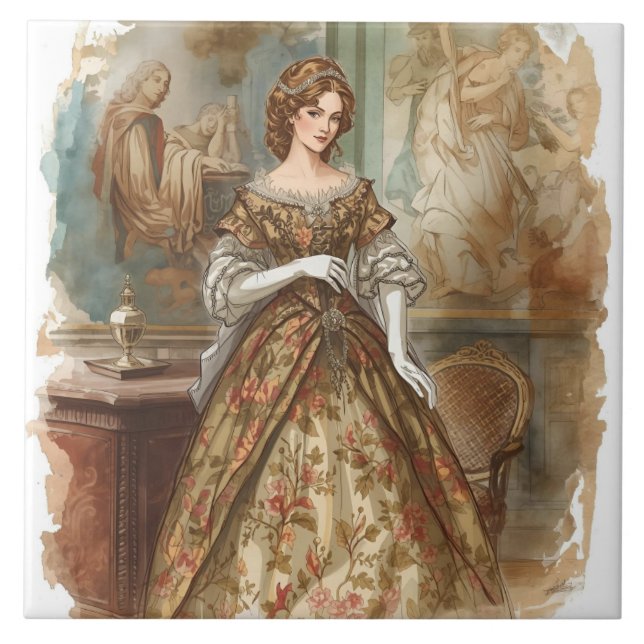 Classic, A Vision of Victorian Loveliness Ceramic Tile (Front)