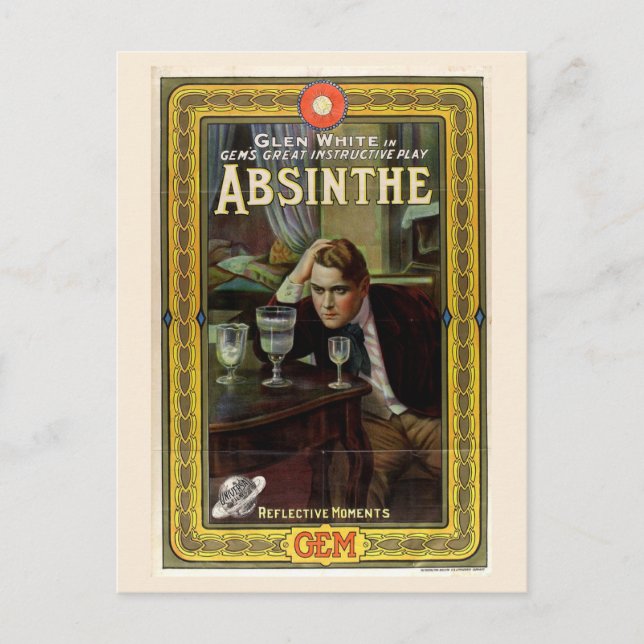 Classic Absinthe Poster  Postcard (Front)