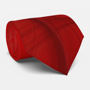 Classic Abstract Elegant Red/Black Fractal Necktie