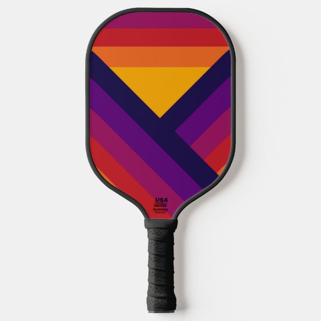 Classic Abstract Stripes Pickleball Paddle (Front)