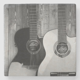 Classic Acoustic Guitars with Electronics Stone Coaster