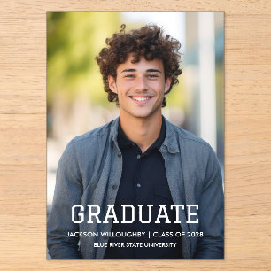 Classic Acrylic Graduation Announcement