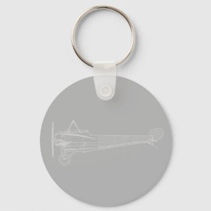 Classic Aeroplane Diagram CUSTOM COLOR Key Ring