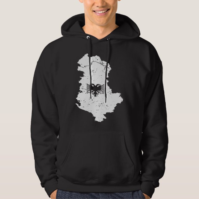 Classic Albania Double Head Eagle Shqiponja Albani Hoodie (Front)