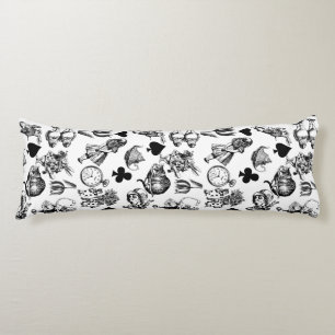 Classic Alice adventures in wonderland characters Body Cushion
