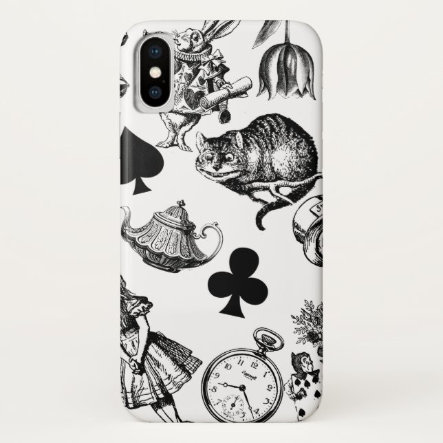 Classic Alice adventures in wonderland characters Case-Mate iPhone Case (Back)
