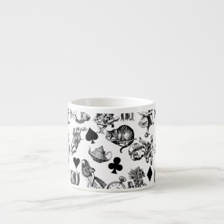 Classic Alice adventures in wonderland characters Espresso Cup