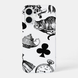 Classic Alice adventures in wonderland characters iPhone 16 Case