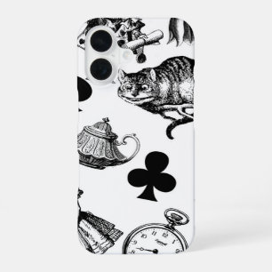 Classic Alice adventures in wonderland characters iPhone 16 Case