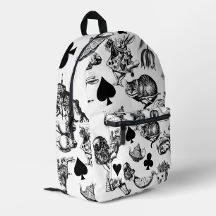 Classic Alice adventures in wonderland characters Printed Backpack