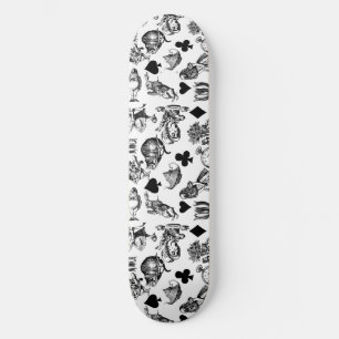 Classic Alice adventures in wonderland characters Skateboard