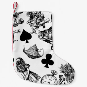Classic Alice adventures in wonderland characters Small Christmas Stocking