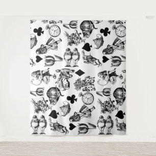 Classic Alice adventures in wonderland characters Tapestry