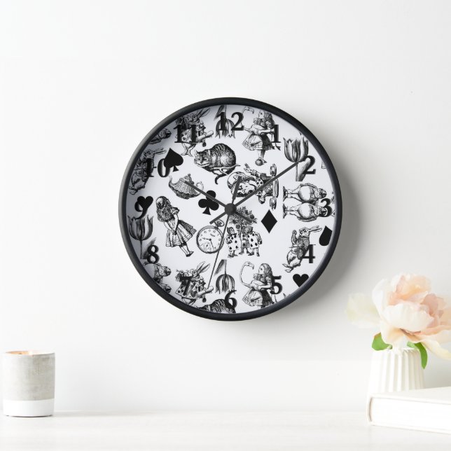  Classic Alice in Wonderland Characters: Original  Clock (Home)