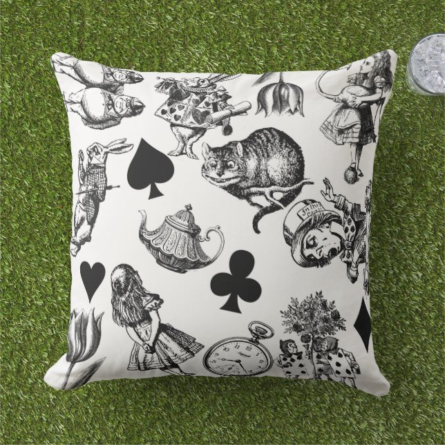  Classic Alice in Wonderland Characters: Original  Cushion (Grass)