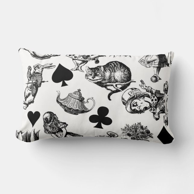 Classic Alice in Wonderland Characters: Original Lumbar Cushion (Front)
