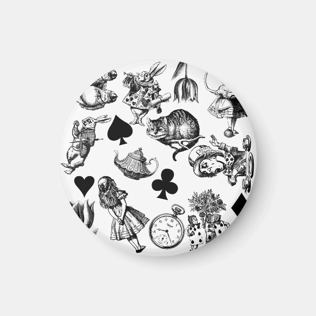  Classic Alice in Wonderland Characters: Original  Magnet (Front)