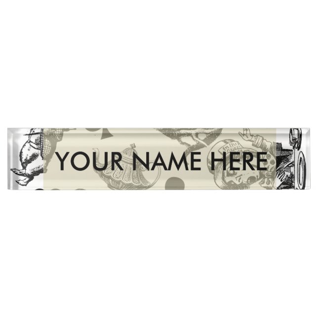  Classic Alice in Wonderland Characters: Original  Nameplate (Front)