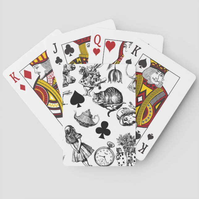  Classic Alice in Wonderland Characters: Original  Playing Cards (Back)