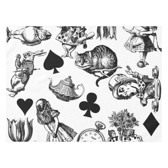  Classic Alice in Wonderland Characters: Original  Tablecloth (Front (Horizontal))