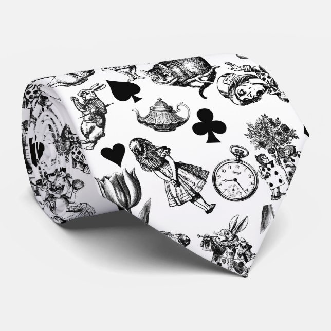  Classic Alice in Wonderland Characters: Original  Tie (Rolled)